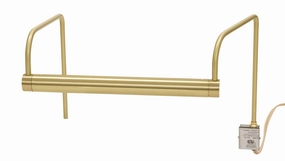 Slim-line Two Light Picture Light Satin Brass Wall Lights cheap shop