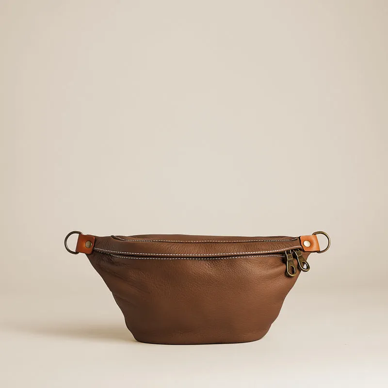 Small Cross Your Heart Sling - Leather Luggage