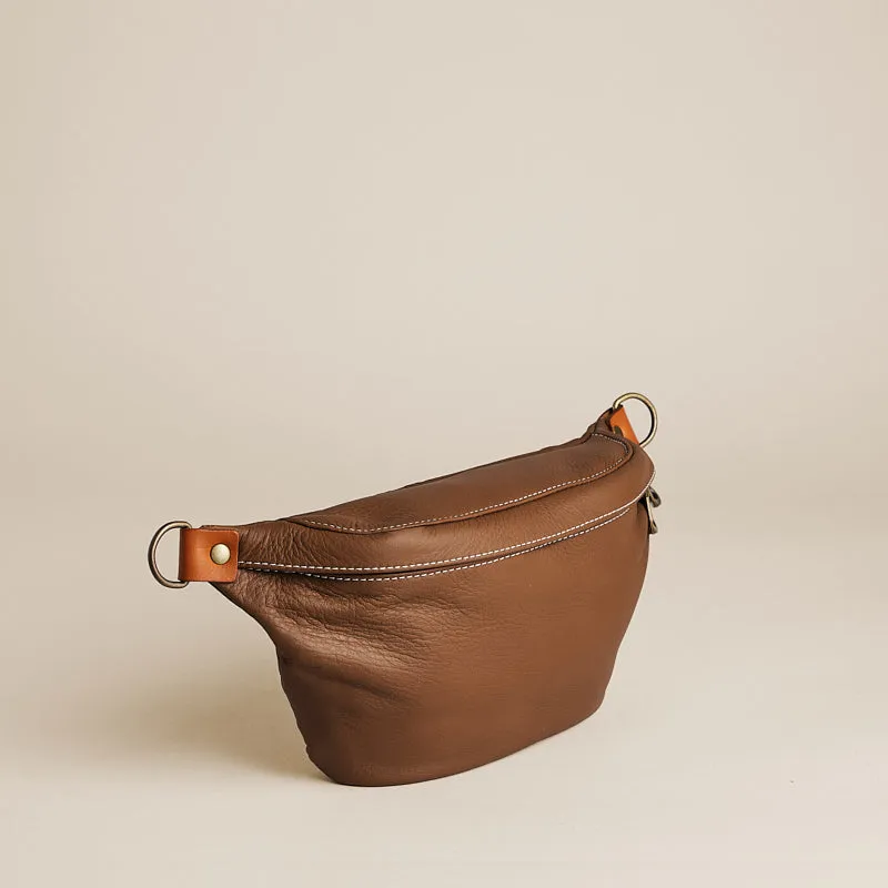 Small Cross Your Heart Sling - Leather Luggage