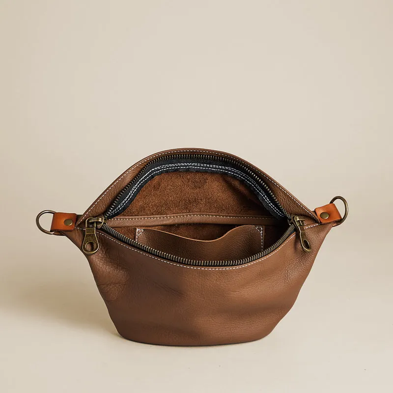 Small Cross Your Heart Sling - Leather Luggage