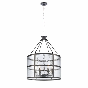 Solace Six Light Pendant Matte Black Ceiling Lights Lighting outlet store