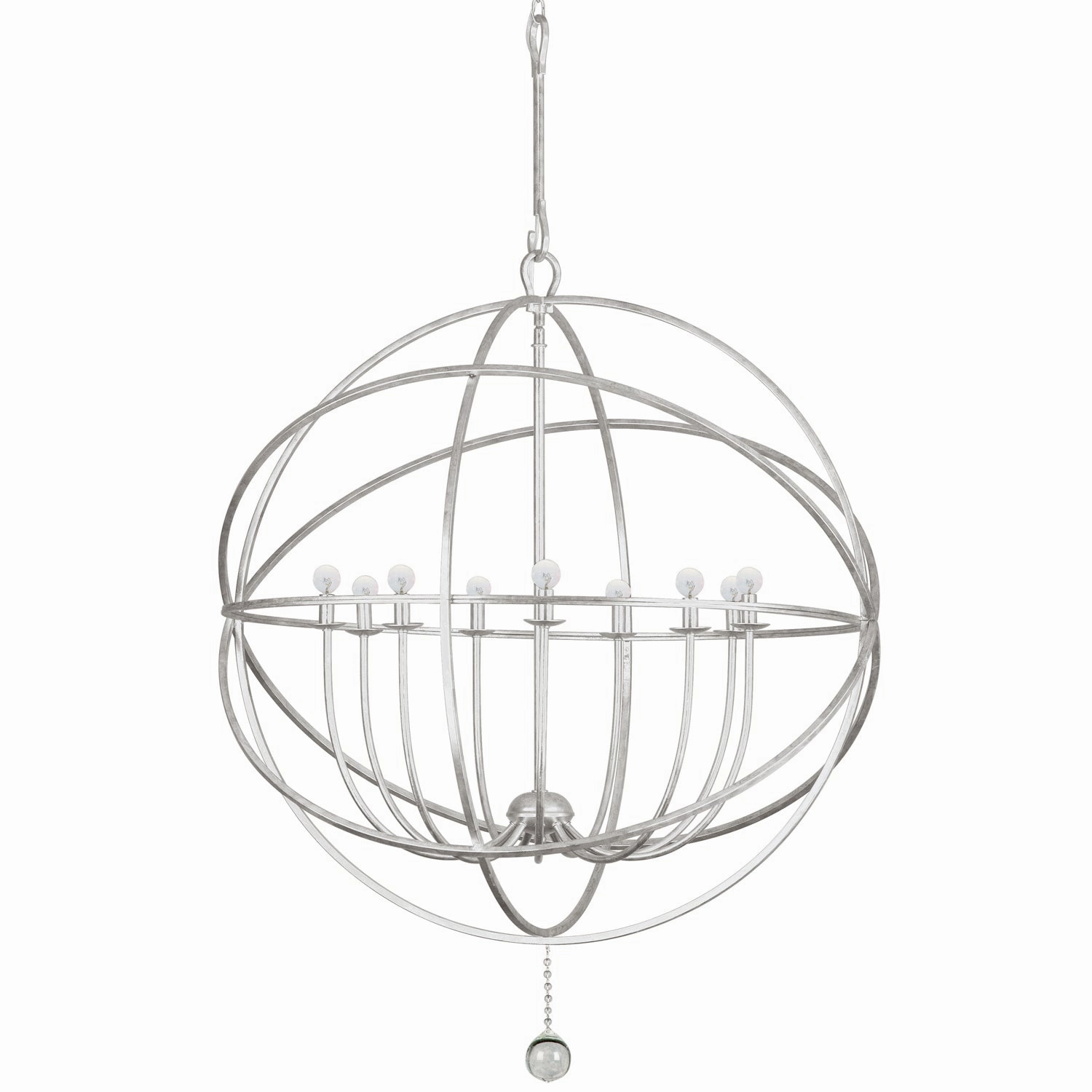Solaris Nine Light Chandelier Olde Silver Ceiling Lights Lighting outlet store