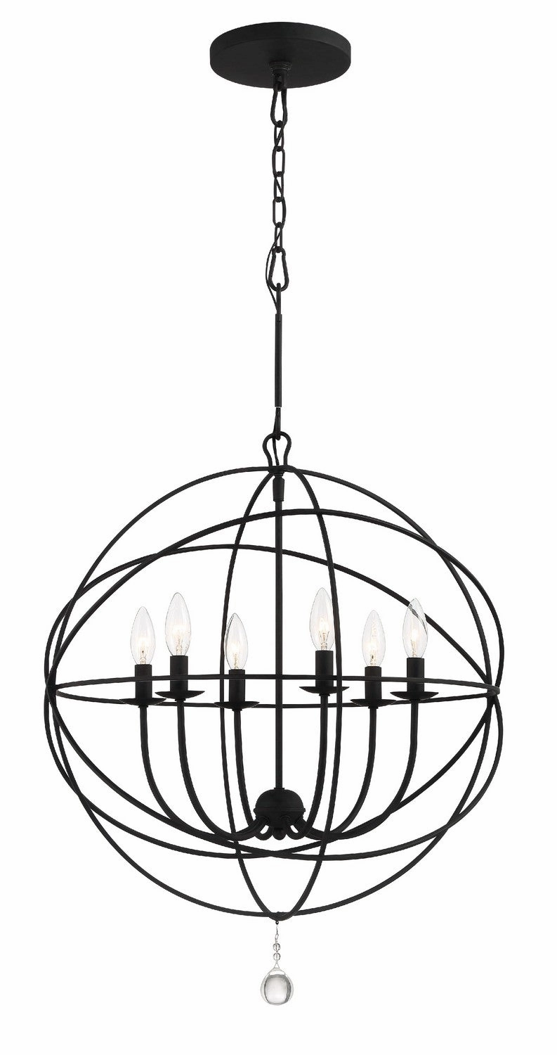 Solaris Six Light Chandelier Black Ceiling Lights Lighting outlet store