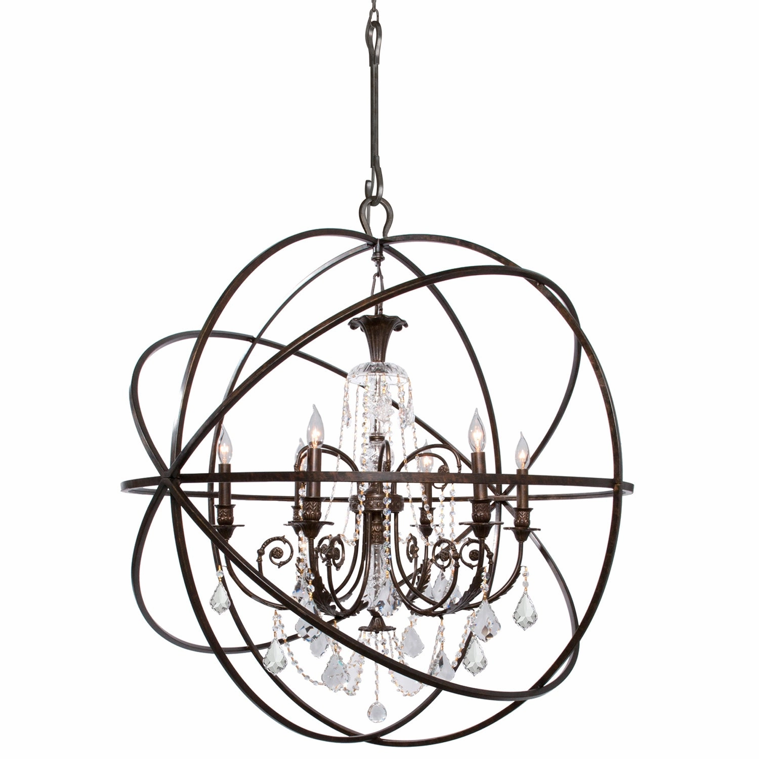 Solaris Six Light Chandelier English Bronze Ceiling Lights Lighting outlet store