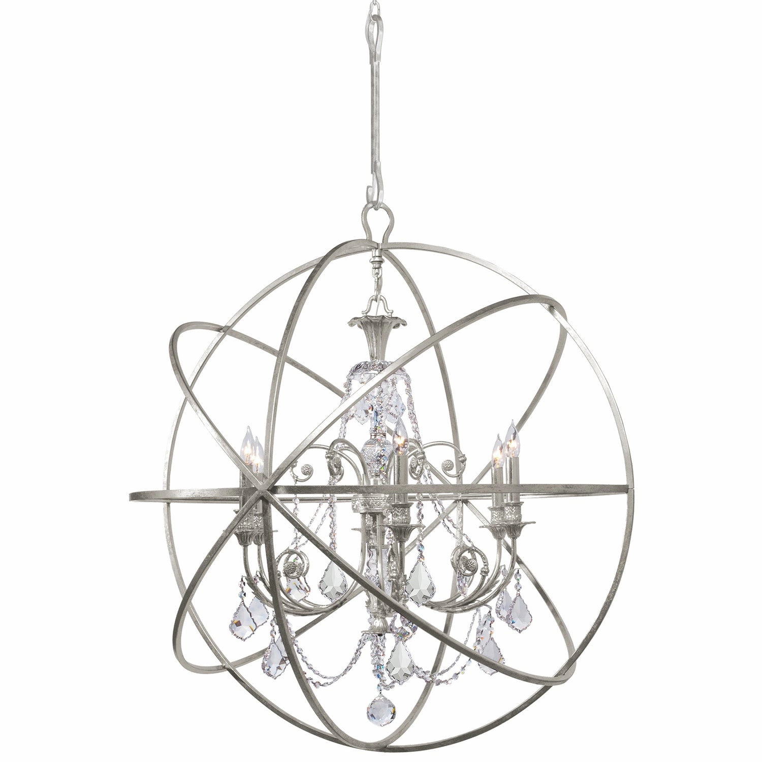 Solaris Six Light Chandelier Olde Silver Ceiling Lights Lighting outlet store