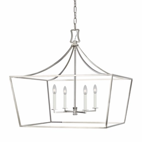 Southold Four Light Lantern Polished Nickel Ceiling Lights Lighting free shipping