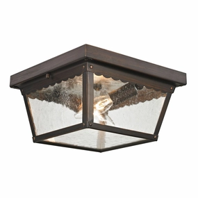 Springfield Two Light Flush Mount Hazelnut Bronze Outdoor Ceiling Mount Lighting clearance