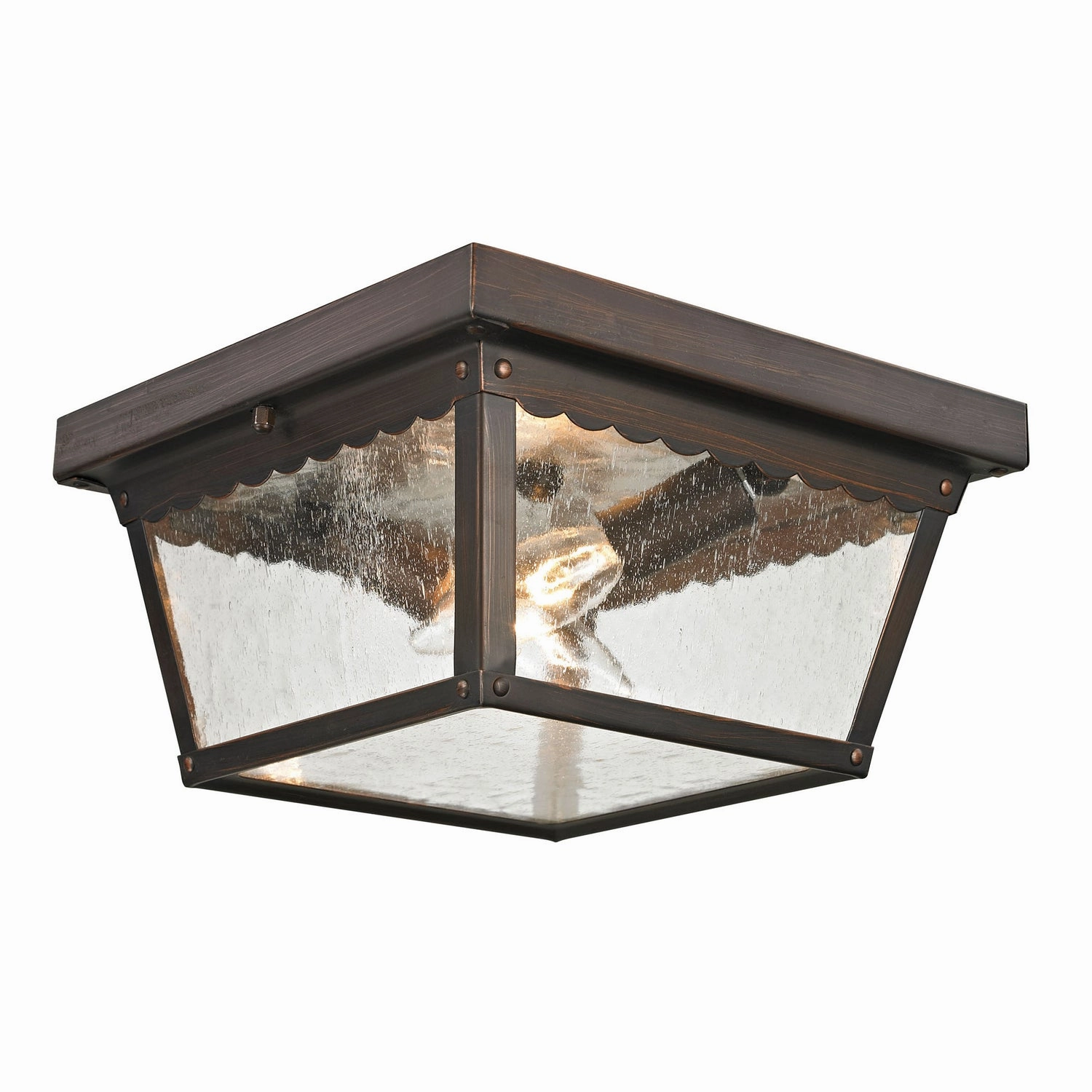 Springfield Two Light Flush Mount Hazelnut Bronze Outdoor Ceiling Mount Lighting clearance