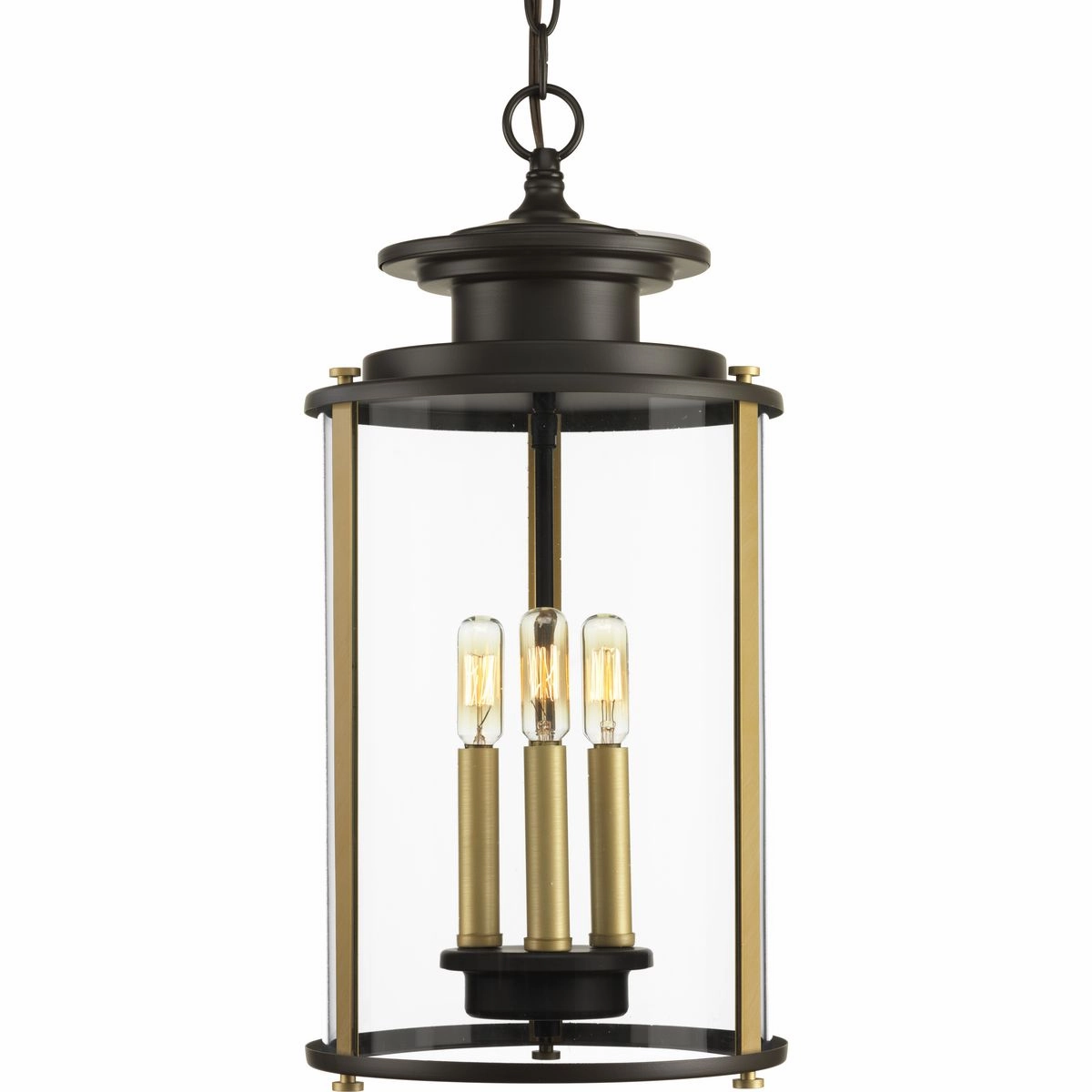 Squire Three Light Hanging Lantern Antique Bronze Garden Hanging Lights promo