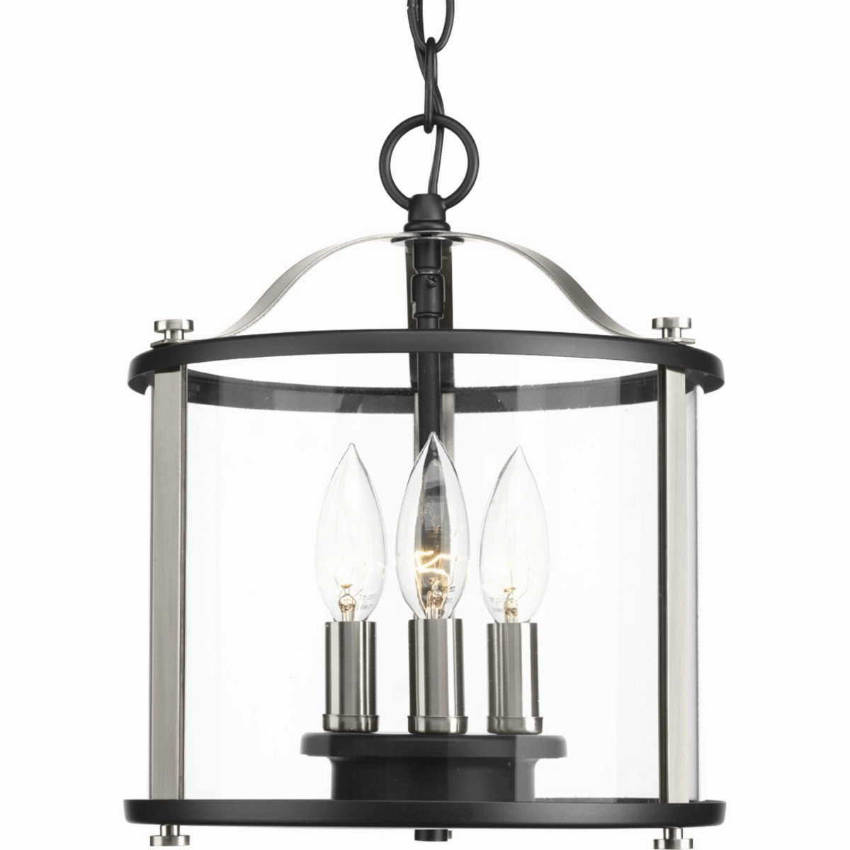 Squire Three Light Semi-Flush convertible Black Flush Outdoor Ceiling Mount Lights