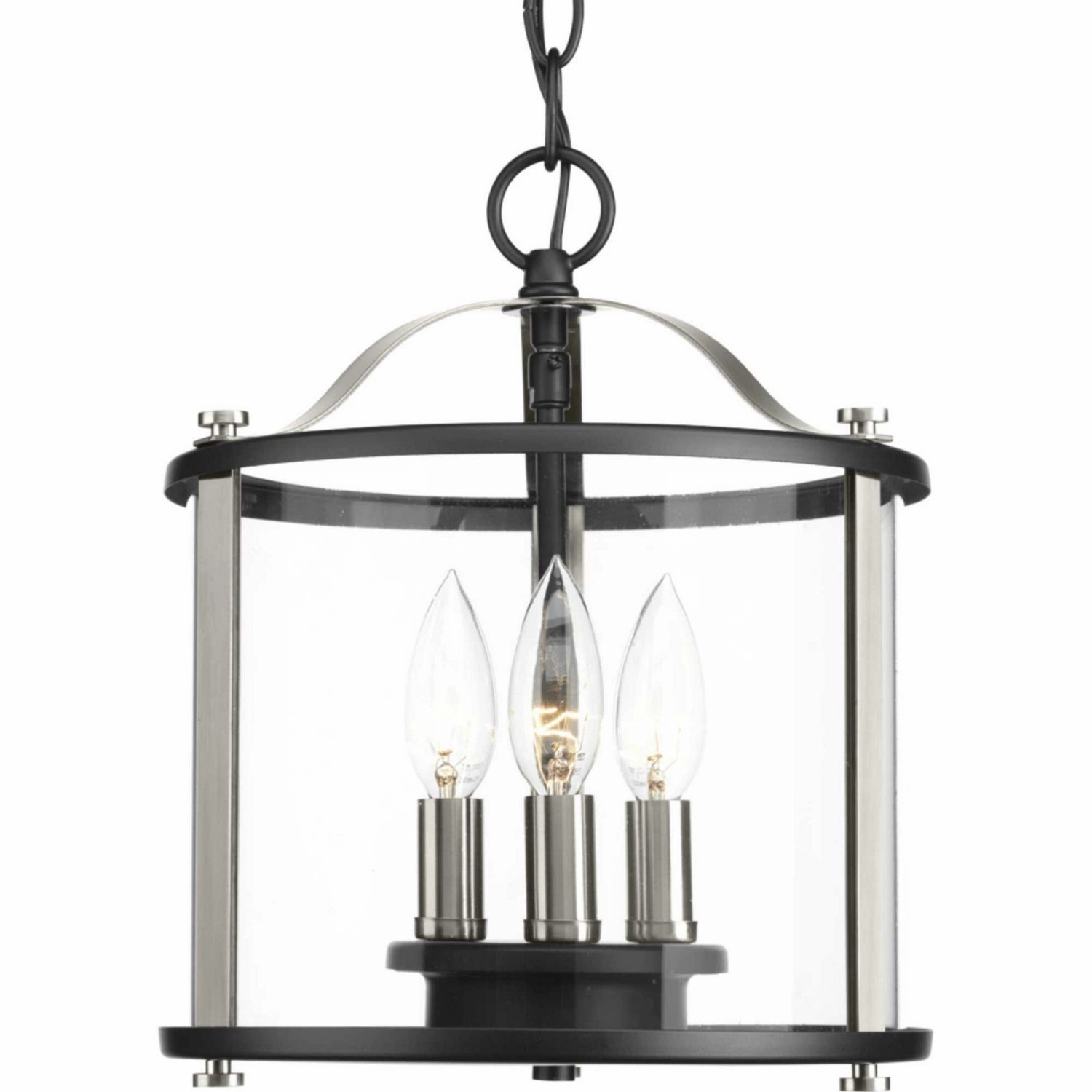 Squire Three Light Semi-Flush convertible Black Flush Outdoor Ceiling Mount Lights