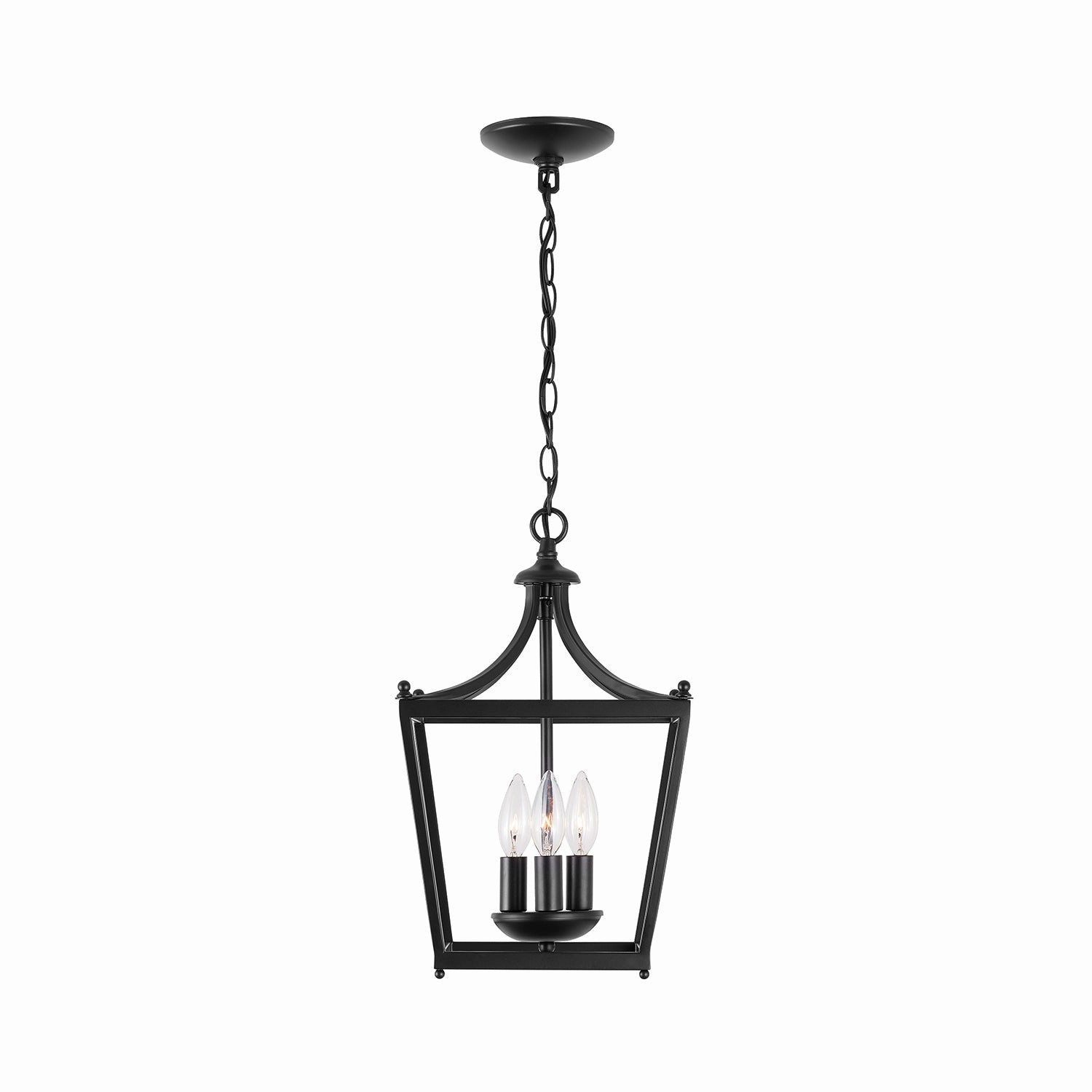 Stanton Three Light Foyer Matte Black Ceiling Light Fixtures on sale