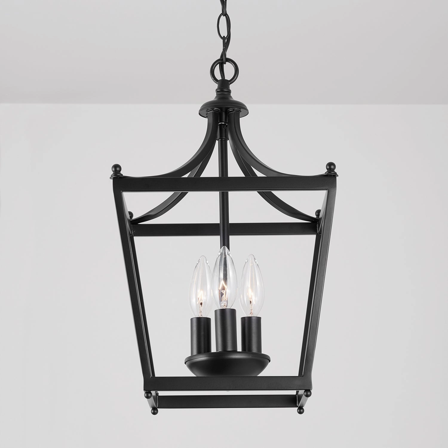 Stanton Three Light Foyer Matte Black Ceiling Light Fixtures on sale