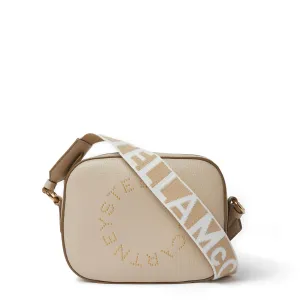 Stella Logo Camera Bag Grain Stud, Cream