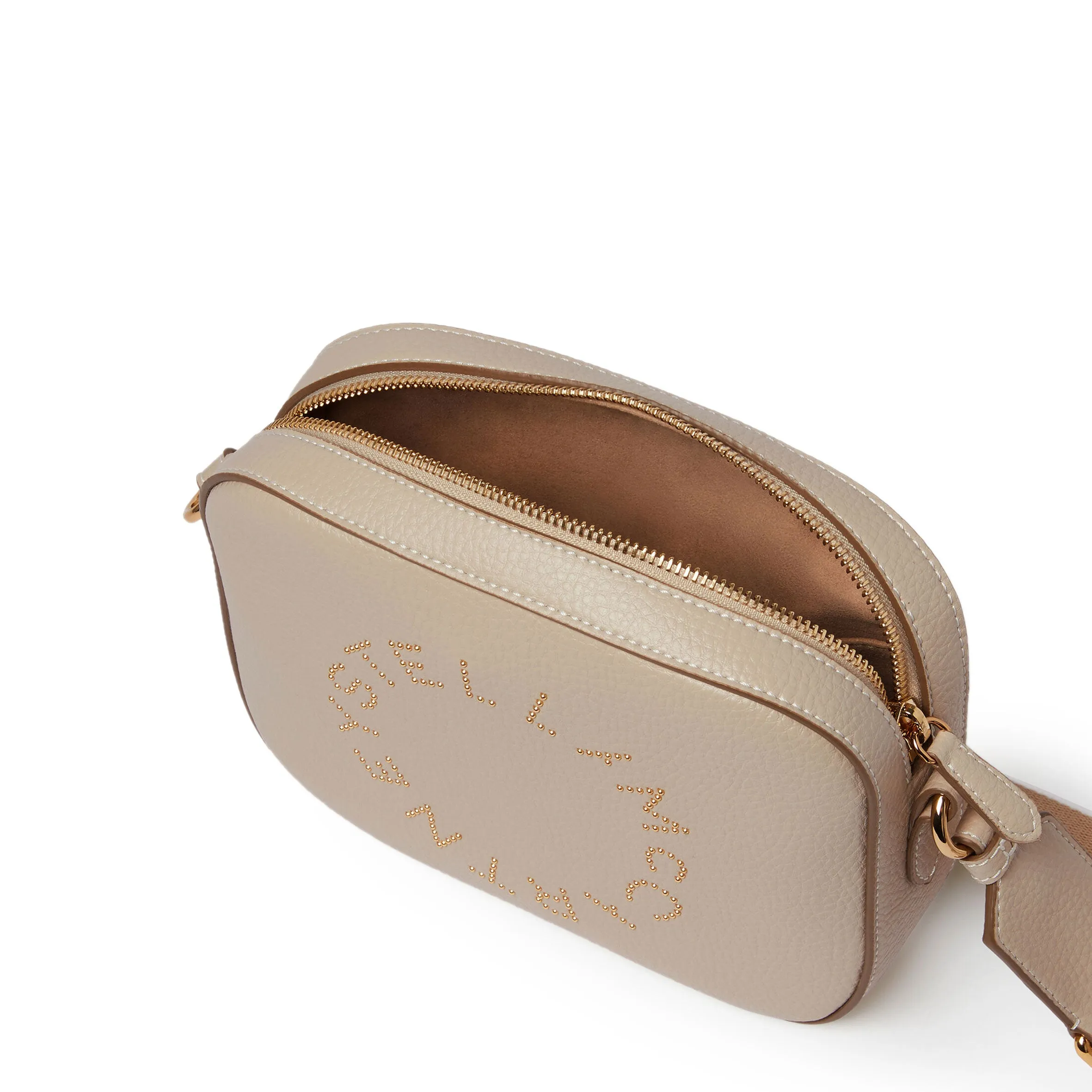 Stella Logo Camera Bag Grain Stud, Cream