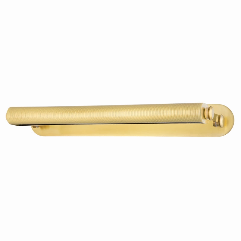 Stockport Two Light Picture Light Aged Brass Wall Lights for patio sale