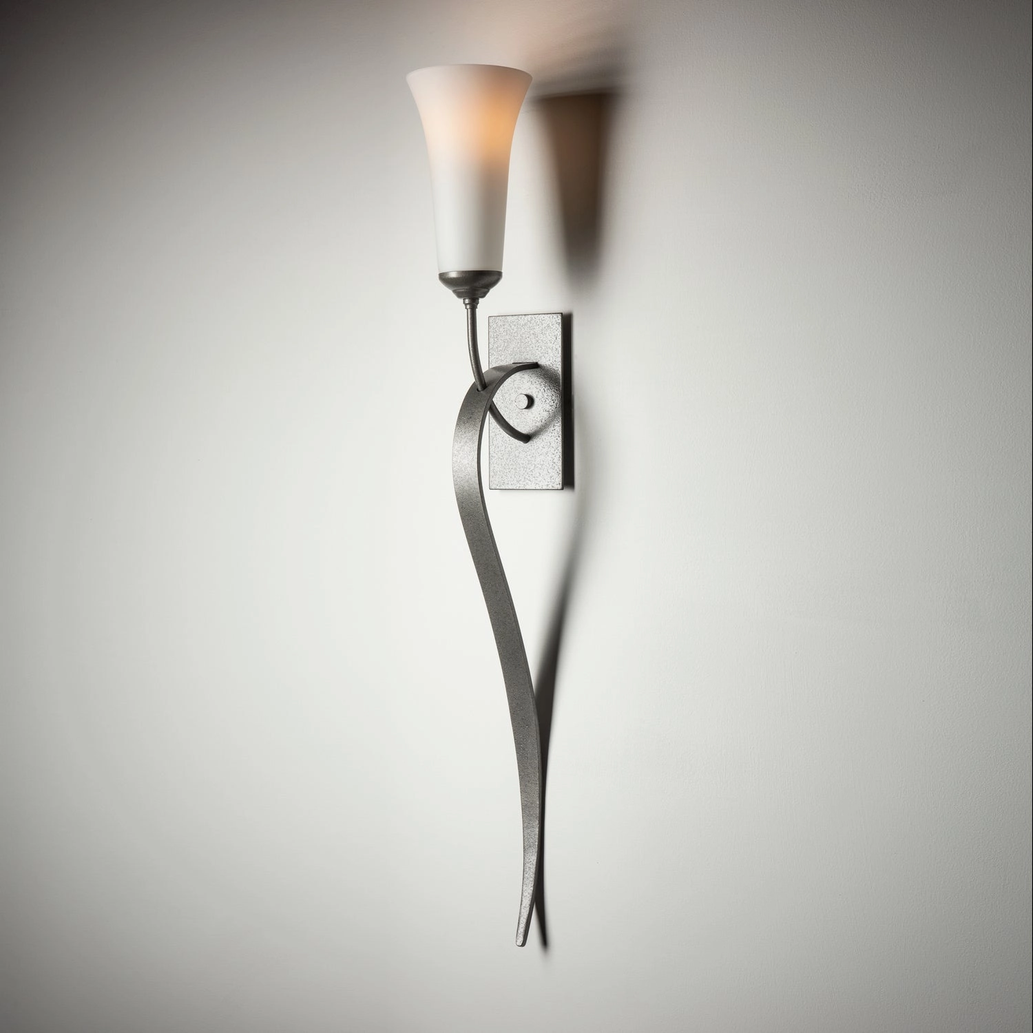 Sweeping Taper One Light Wall Sconce Natural Iron Designer Wall Lights store deal