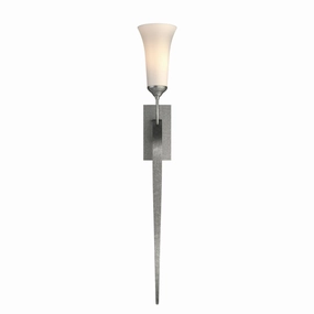 Sweeping Taper One Light Wall Sconce Natural Iron Elegant Wall Lights clearance