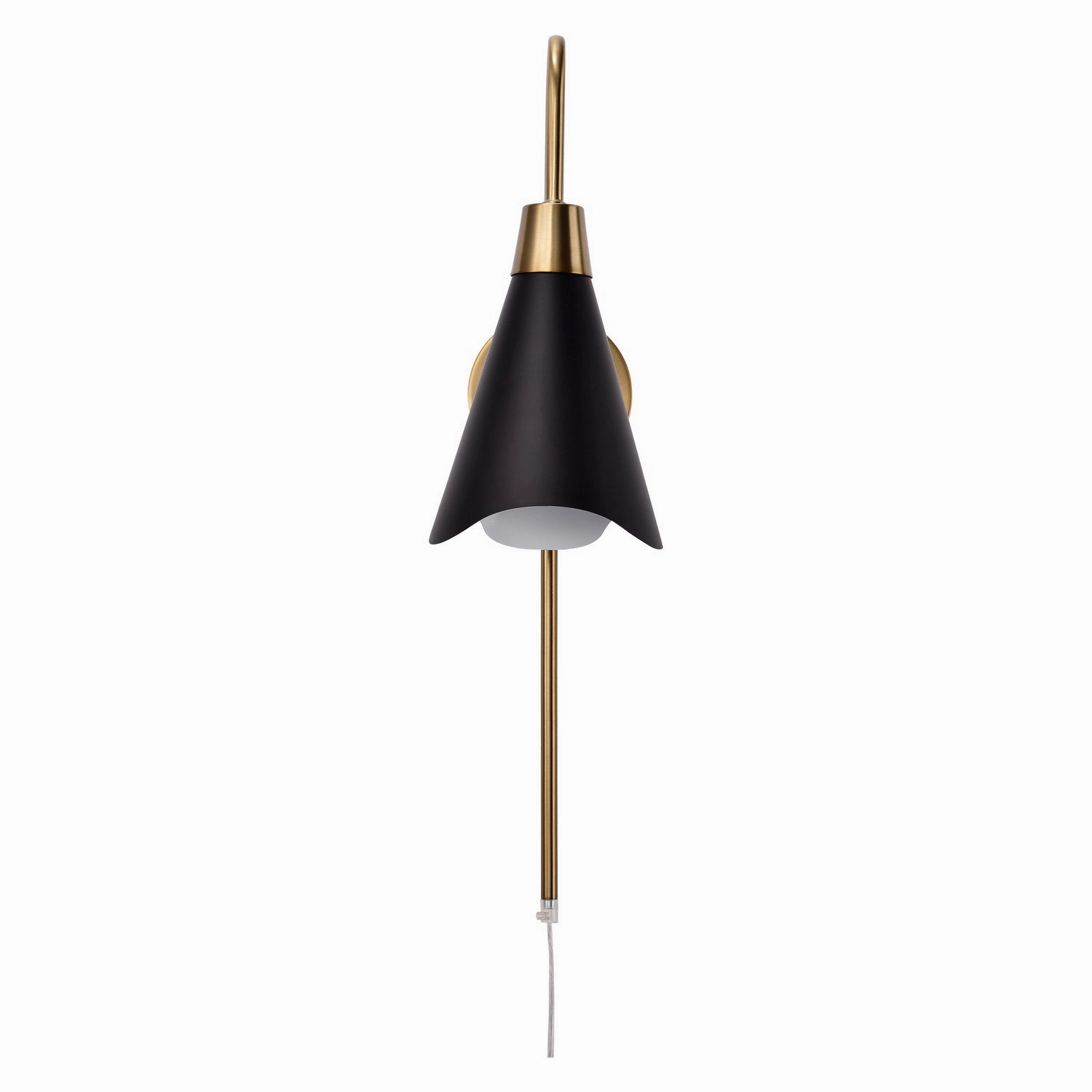 Tango One Light Wall Sconce Matte Black / Burnished Brass Designer Wall Lights store deal