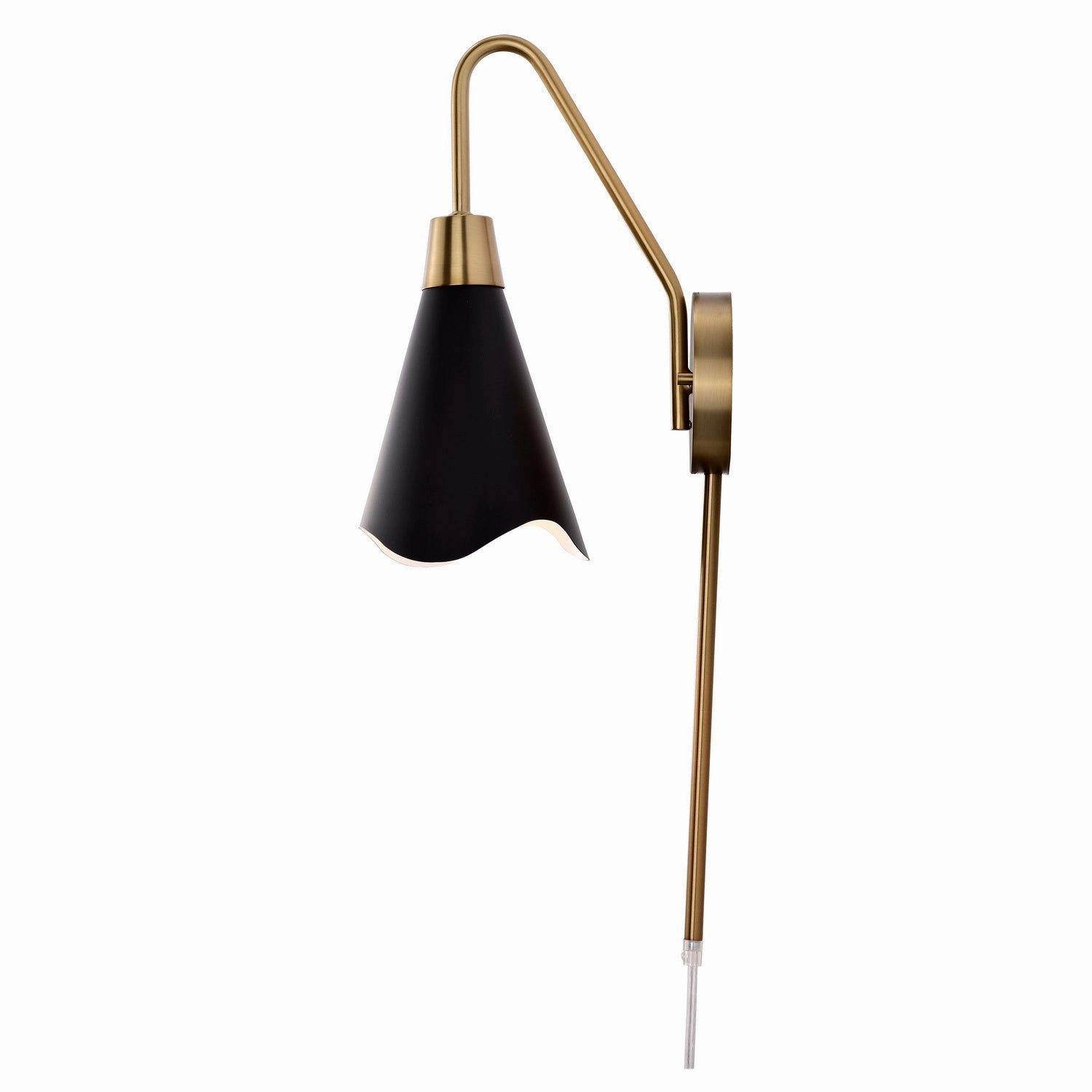 Tango One Light Wall Sconce Matte Black / Burnished Brass Designer Wall Lights store deal