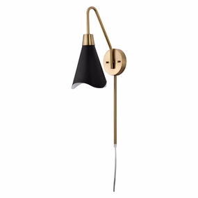 Tango One Light Wall Sconce Matte Black / Burnished Brass Elegant Wall Lights clearance