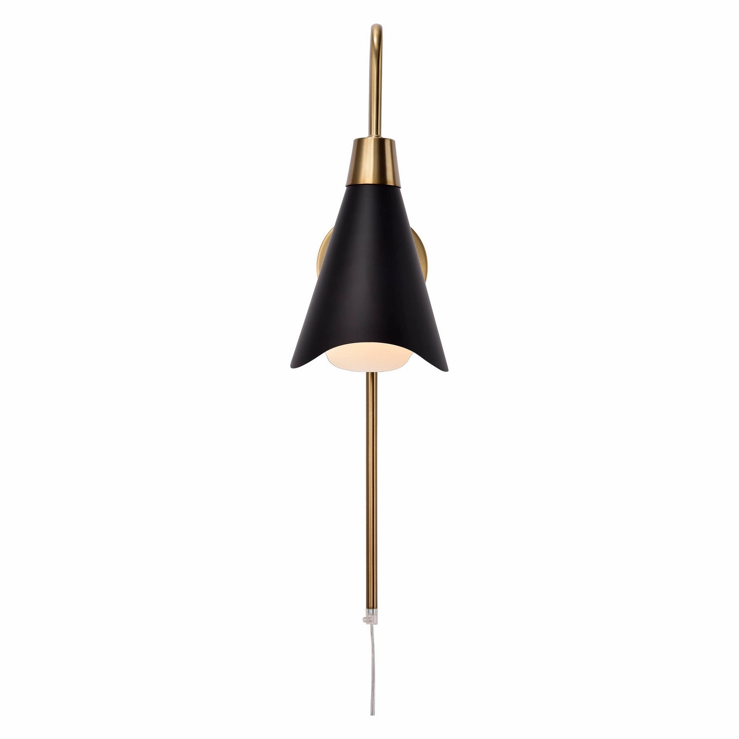 Tango One Light Wall Sconce Matte Black / Burnished Brass Designer Wall Lights store deal