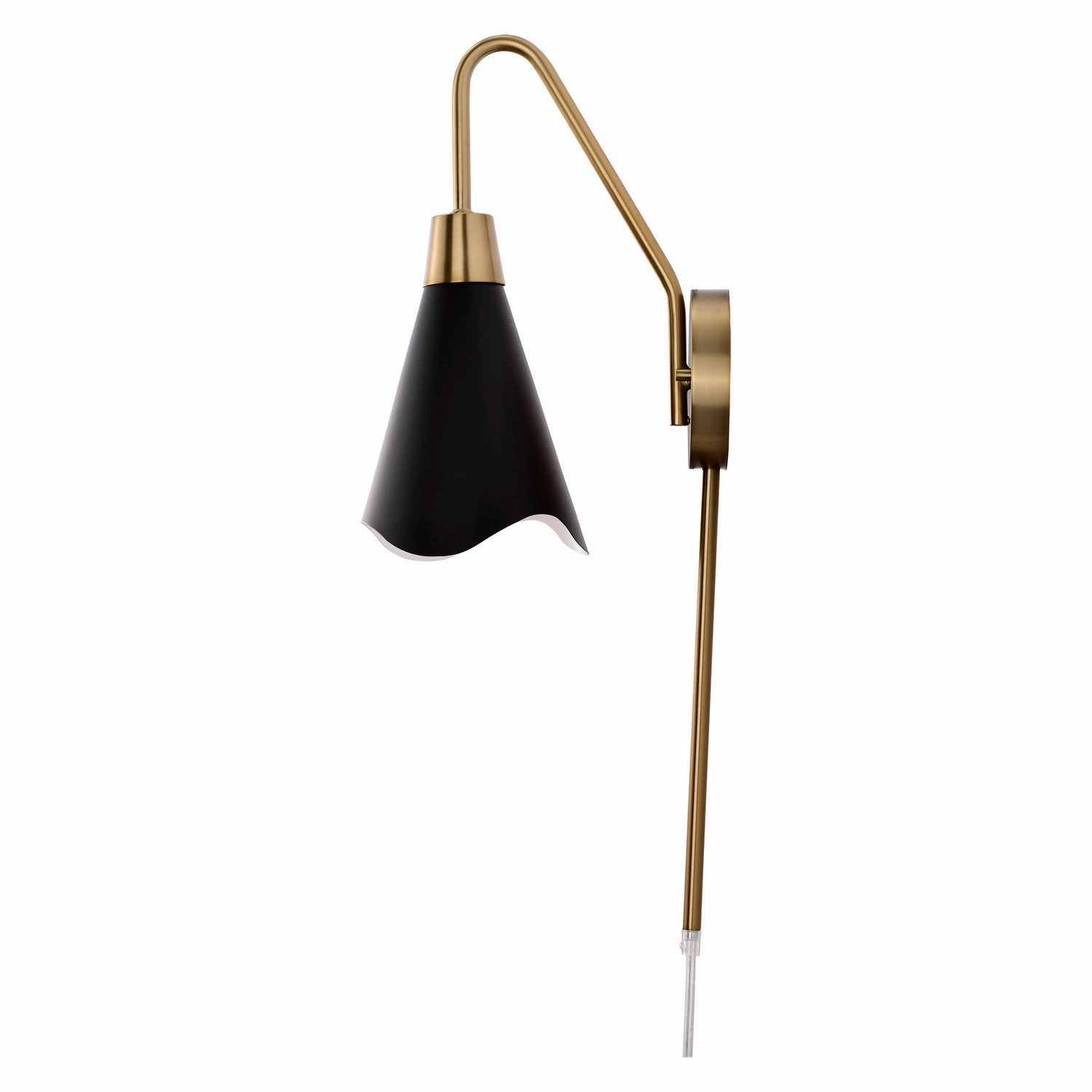 Tango One Light Wall Sconce Matte Black / Burnished Brass Designer Wall Lights store deal