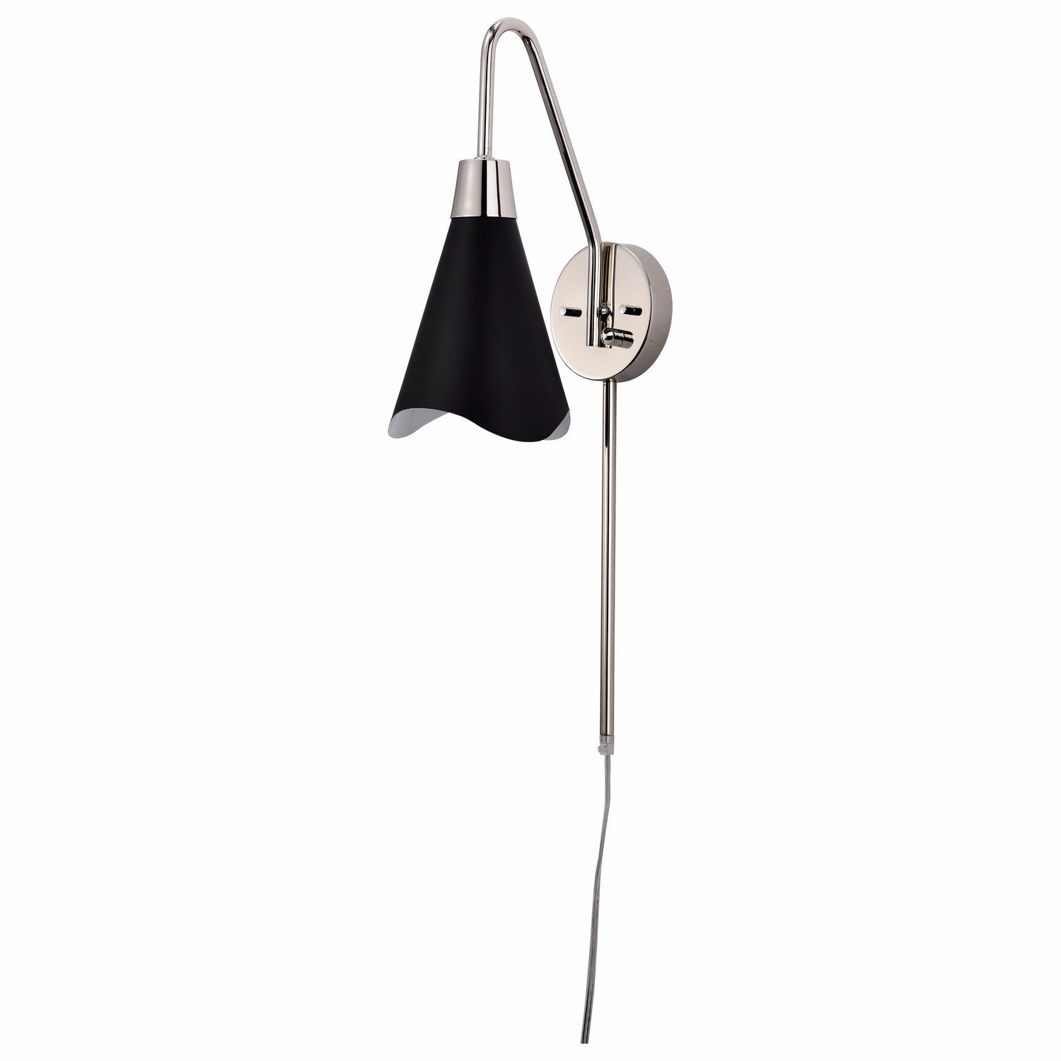 Tango One Light Wall Sconce Matte Black / Polished Nickel Elegant Wall Lights clearance
