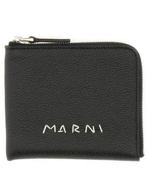 Textured Calf Leather Zip Wallet