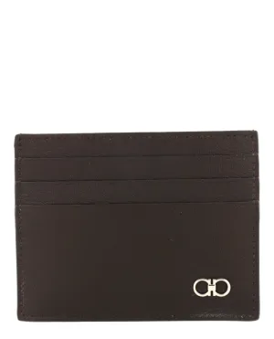 Textured Gancini Card Holder