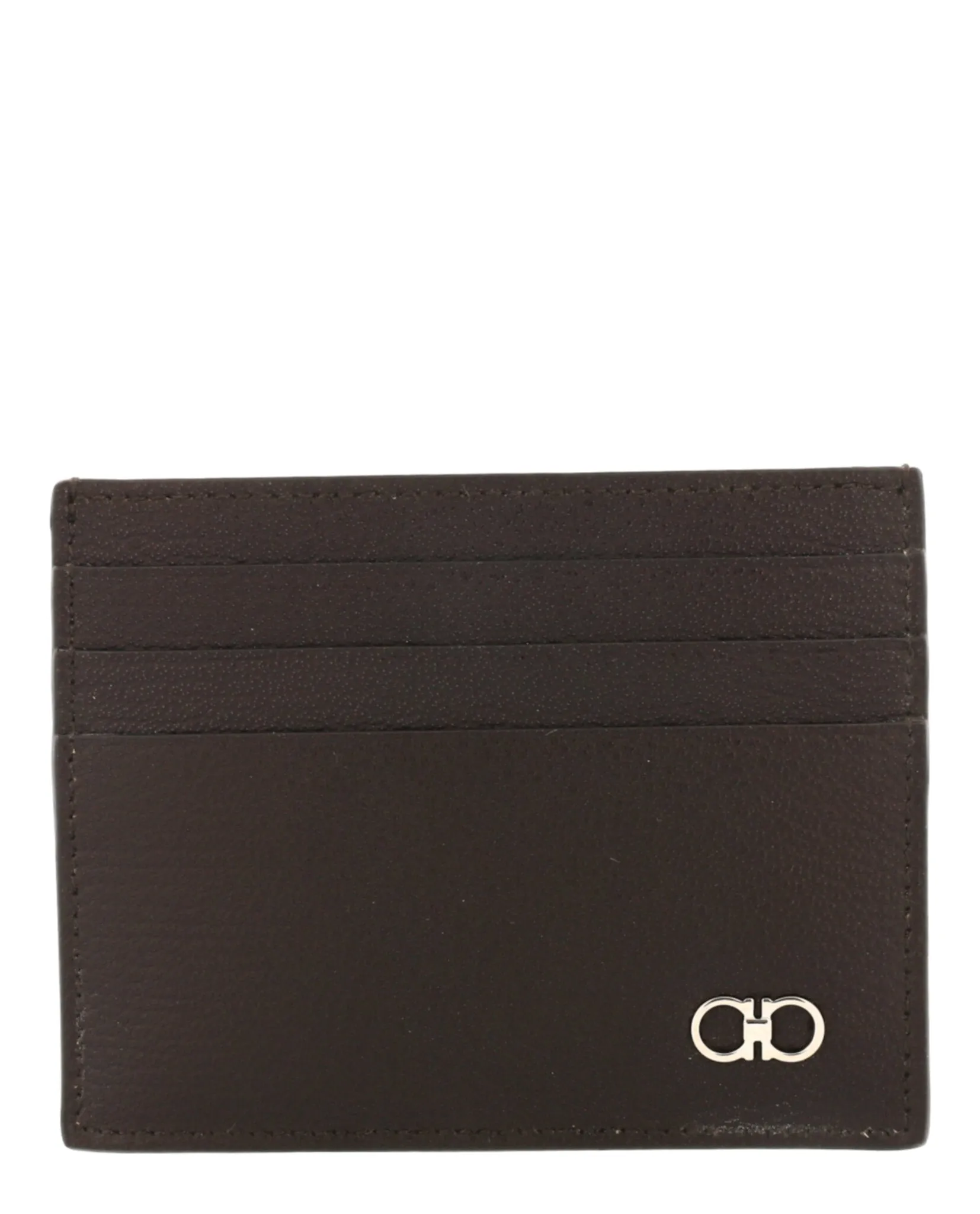 Textured Gancini Card Holder