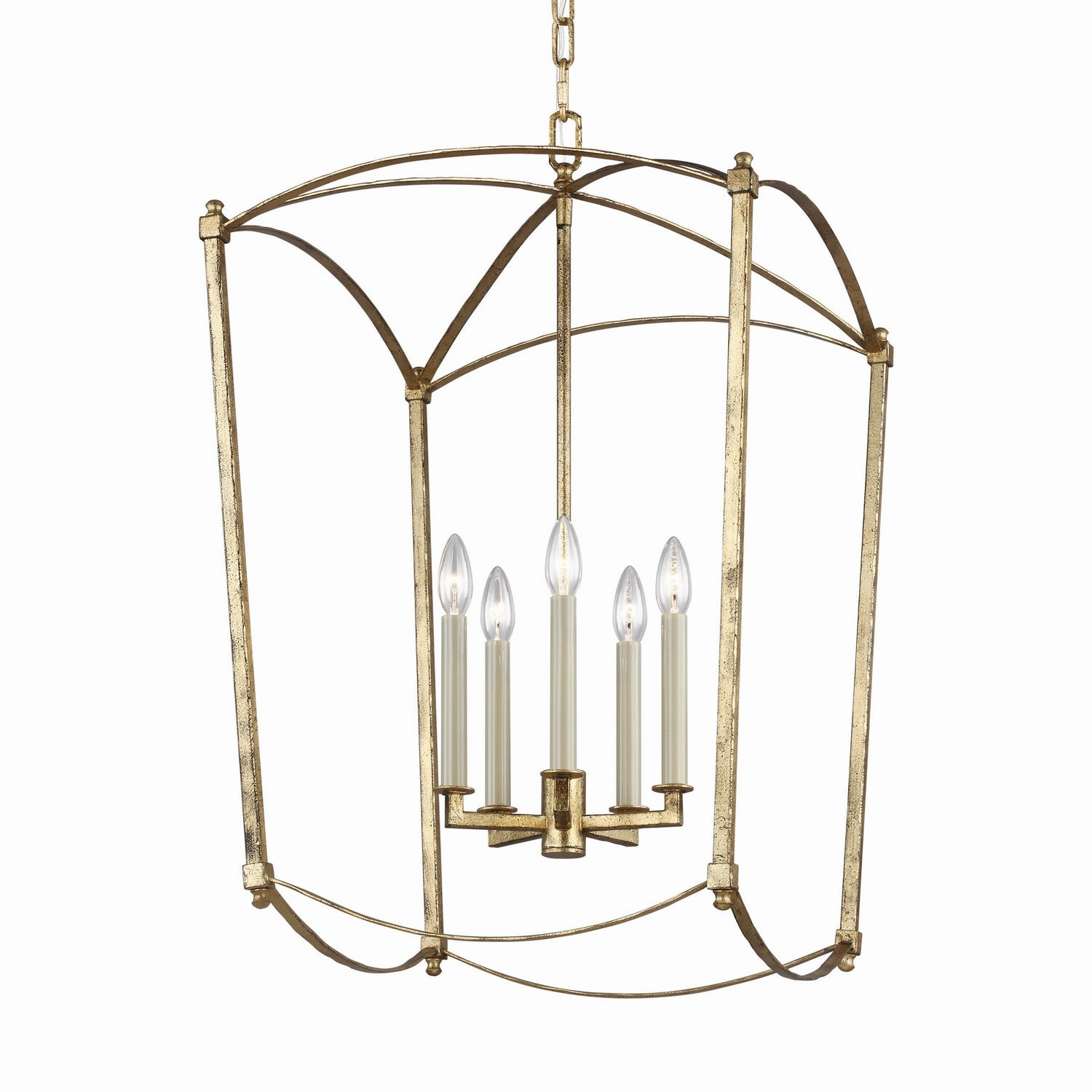 Thayer Five Light Lantern Antique Gild Ceiling Light Fixtures on sale