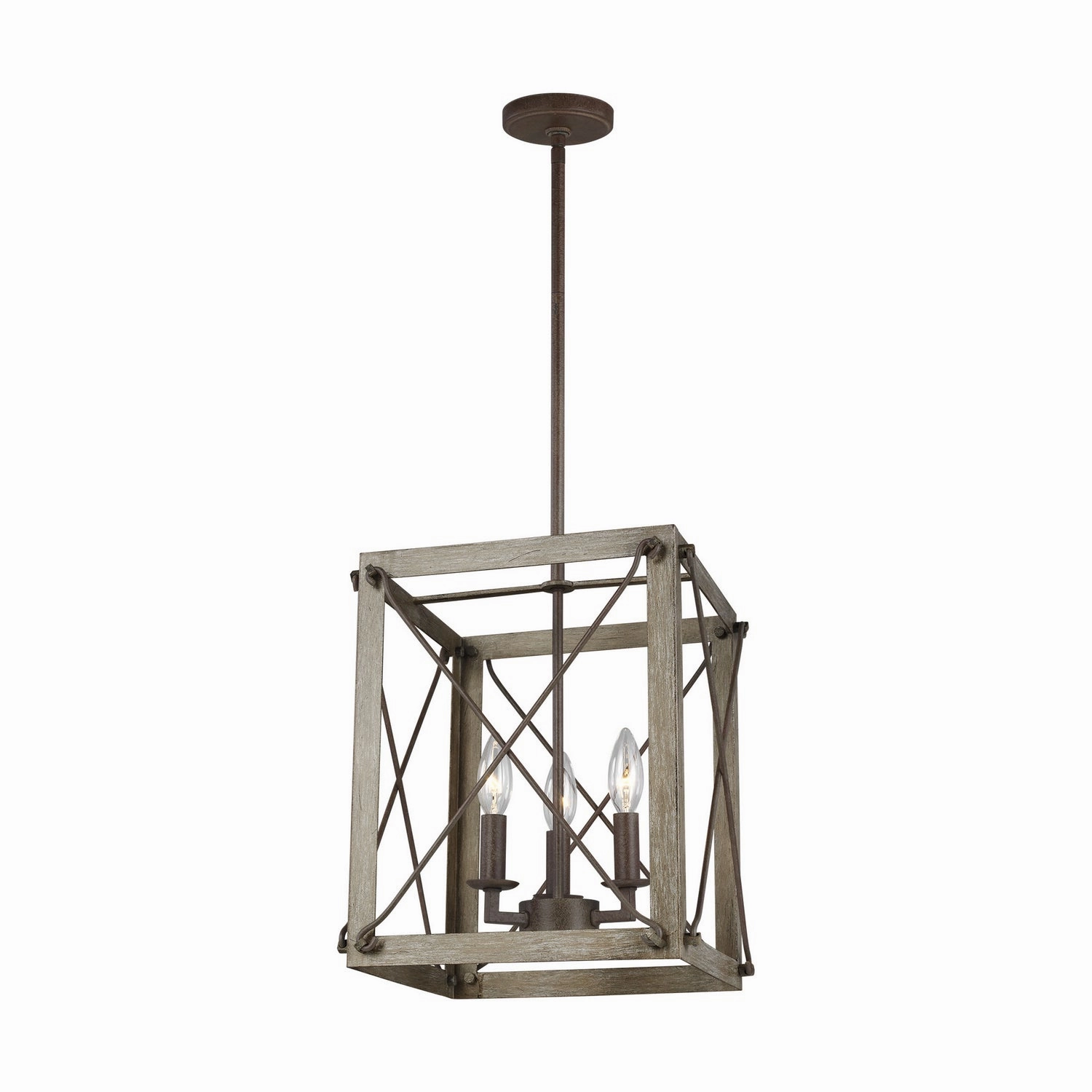 Thornwood Three Light Hall / Foyer Pendant Washed Pine Ceiling Lights Lighting free shipping