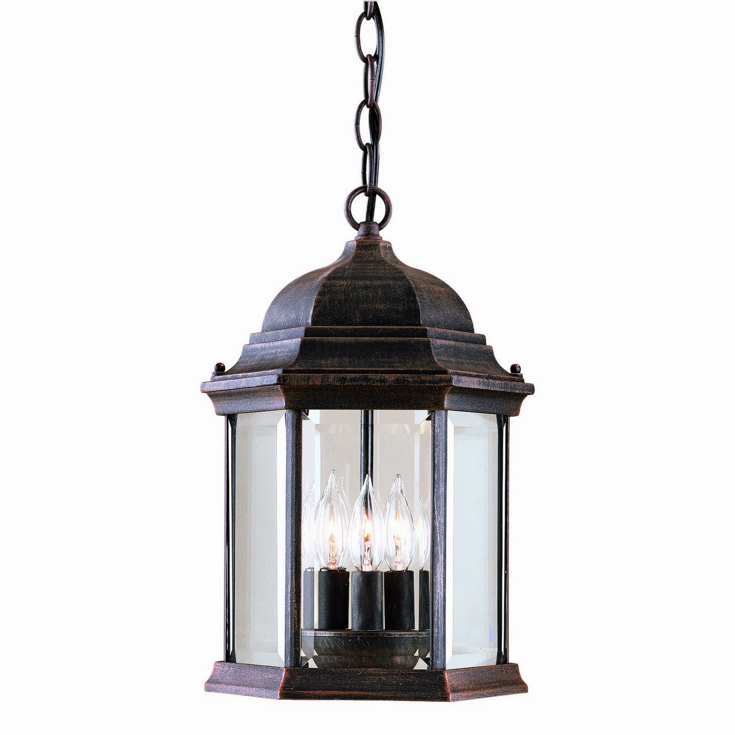 Three Light Outdoor Pendant Painted Rust Outdoor Hanging Lights Lighting value pack