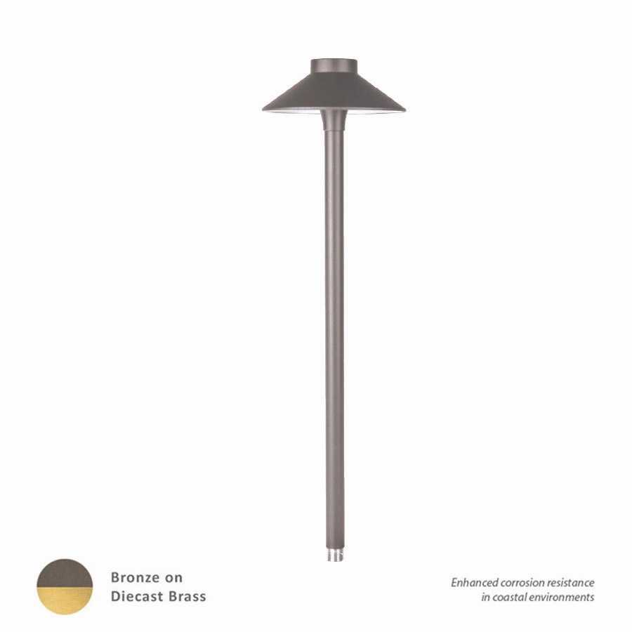 Tiki LED Area Light Bronze On Brass Outdoor Path Lights Lighting buy now