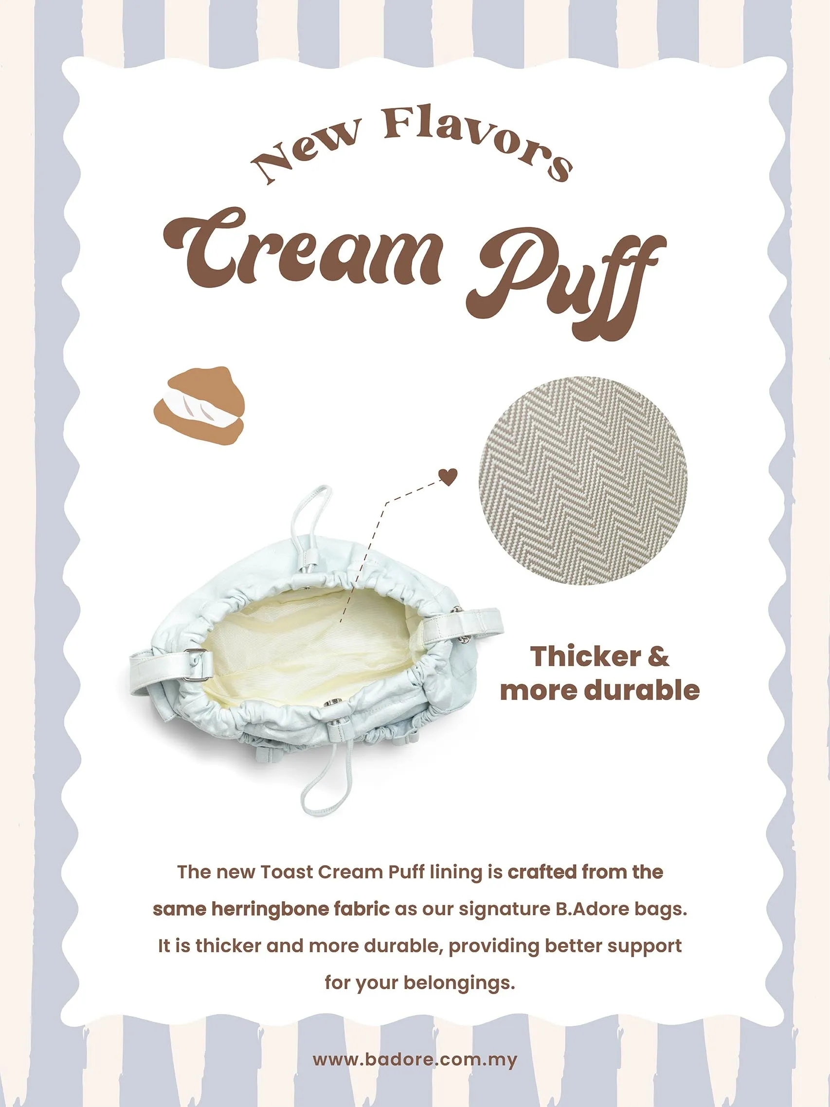 Toast Cream Puff Collection ASH BLUE