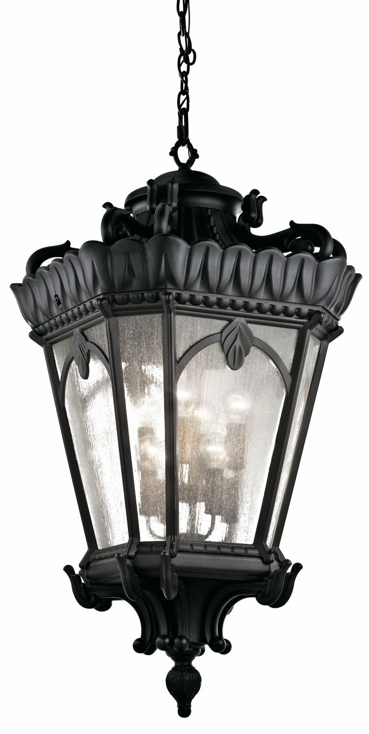 Tournai Eight Light Outdoor Pendant Textured Black Outdoor Hanging Lights Lighting value pack