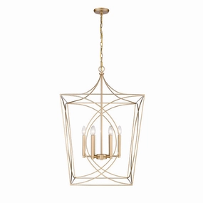 Tracy Six Light Pendant Painted Modern Gold Ceiling Lights Lighting cheap deals