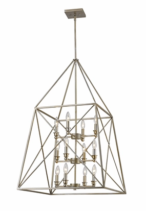 Trestle 12 Light Chandelier Antique Silver Ceiling Lights Lighting cheap deals