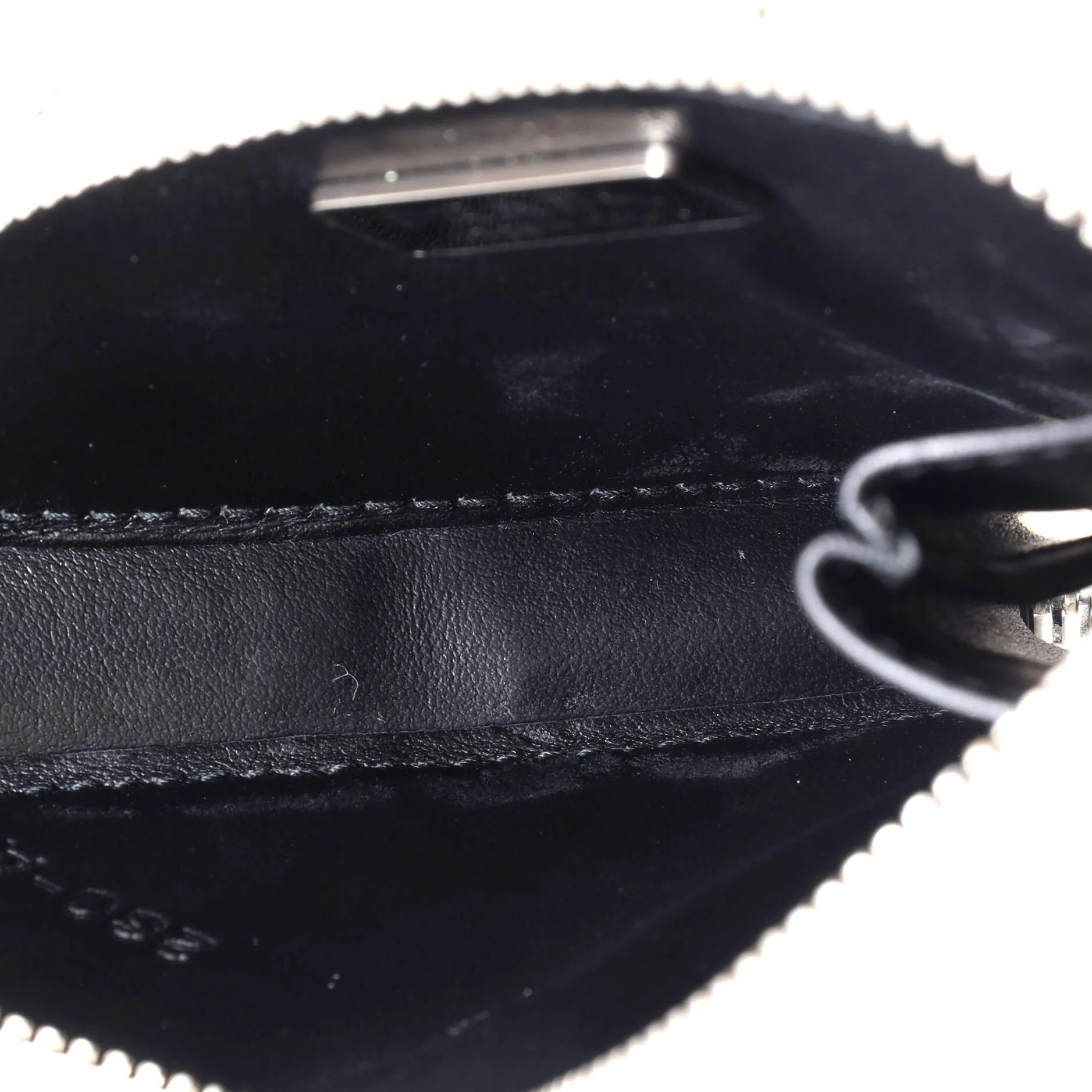 Triangle Pouch Bag with Chain Brushed Leather Mini