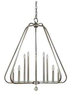 Triangulum Ten Light Foyer Chandelier Polished Nickel Ceiling Lights Lighting discount price