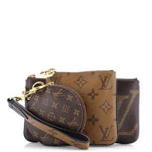 Trio Pouch Set Reverse Monogram Giant