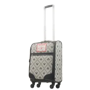 True Religion Grey 23" Soft Sided Logo Monogram Spinner Luggage