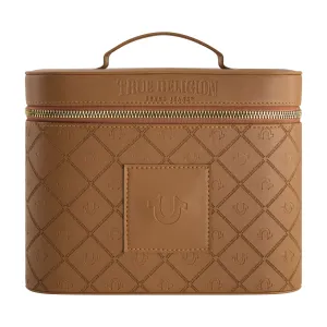 True Religion large Cosmetic case with mirror