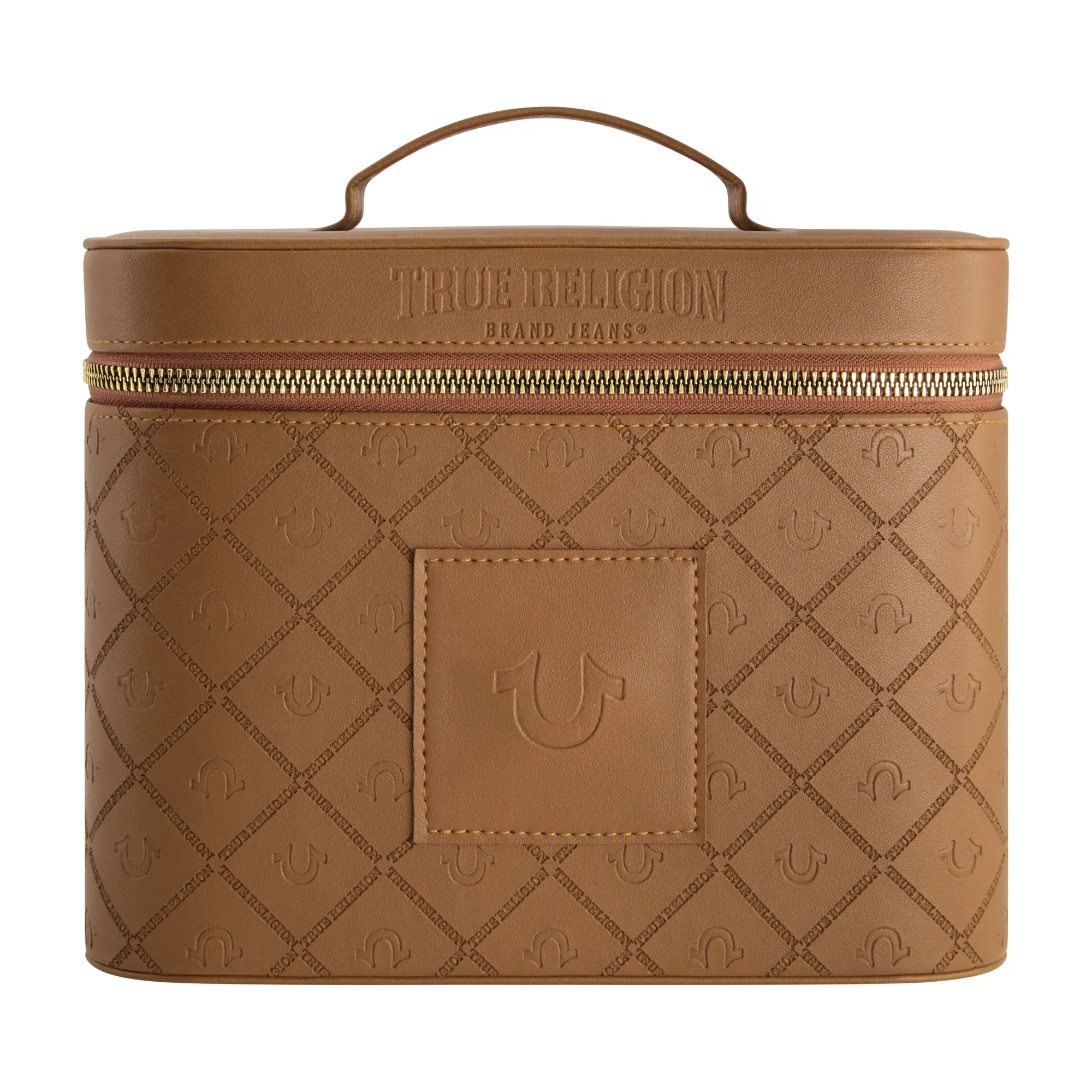 True Religion large Cosmetic case with mirror