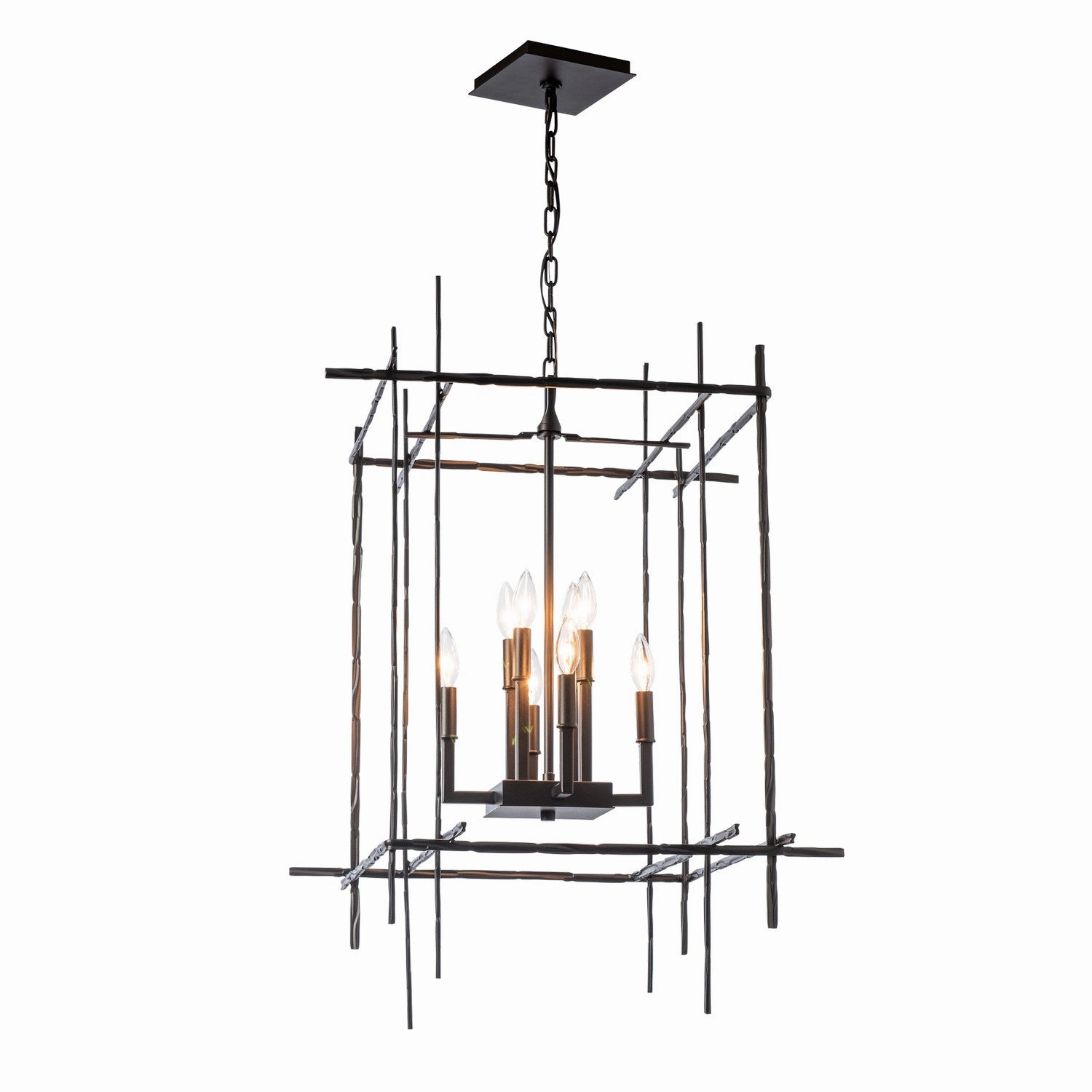 Tura Eight Light Chandelier Oil Rubbed Bronze Designer Ceiling Lights for less