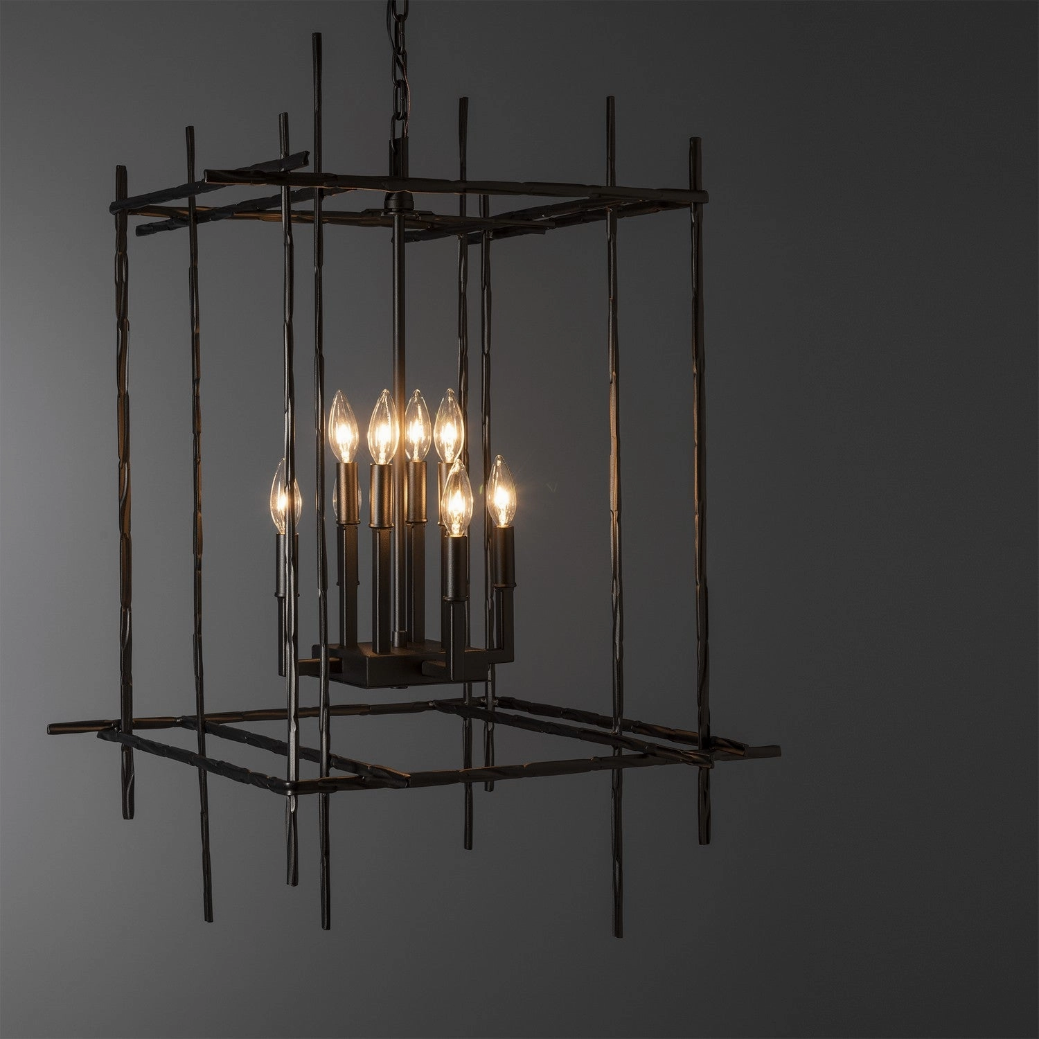 Tura Eight Light Chandelier Oil Rubbed Bronze Designer Ceiling Lights for less