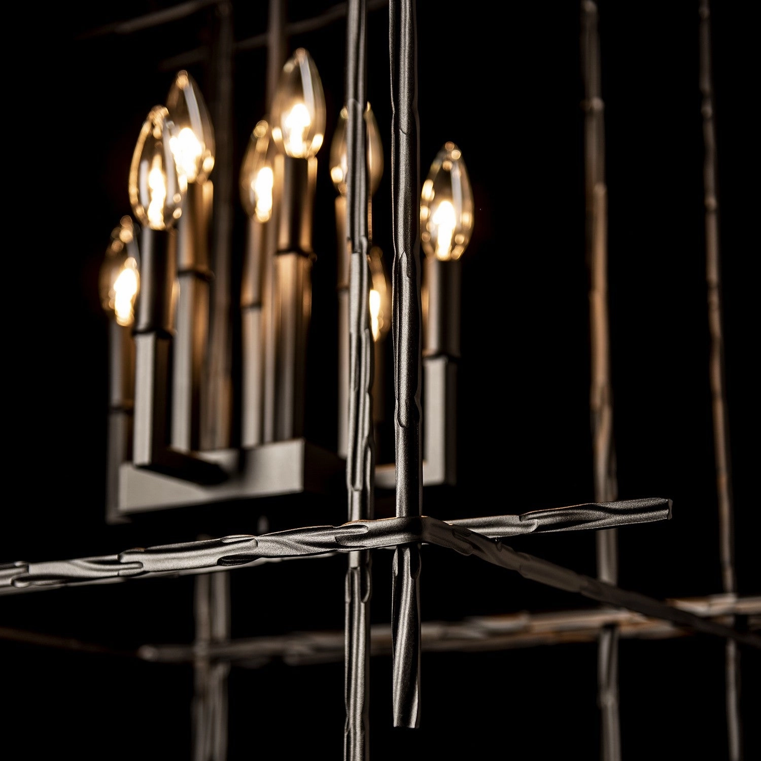Tura Eight Light Chandelier Oil Rubbed Bronze Designer Ceiling Lights for less
