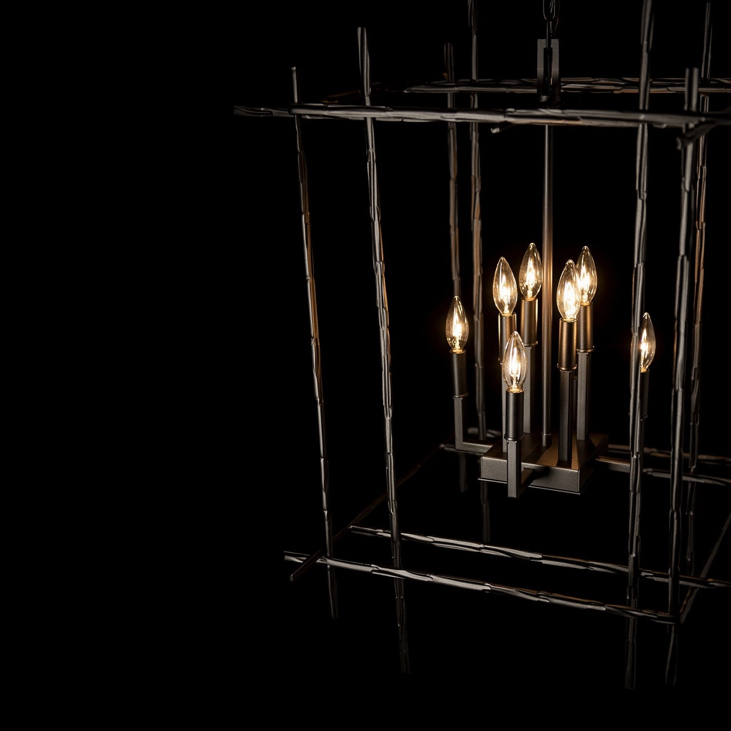 Tura Eight Light Chandelier Oil Rubbed Bronze Designer Ceiling Lights for less