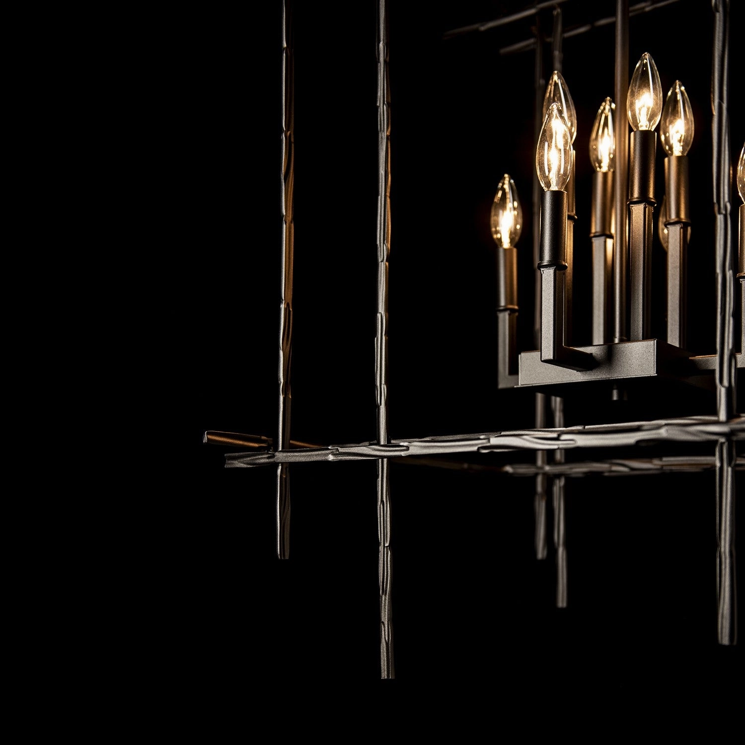 Tura Eight Light Chandelier Oil Rubbed Bronze Designer Ceiling Lights for less